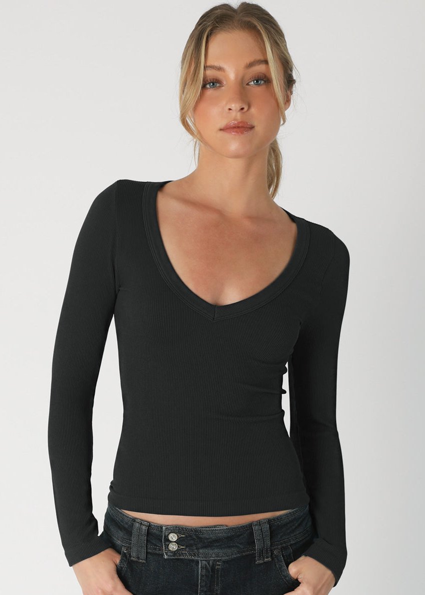 Kara Long sleeve Top | Black