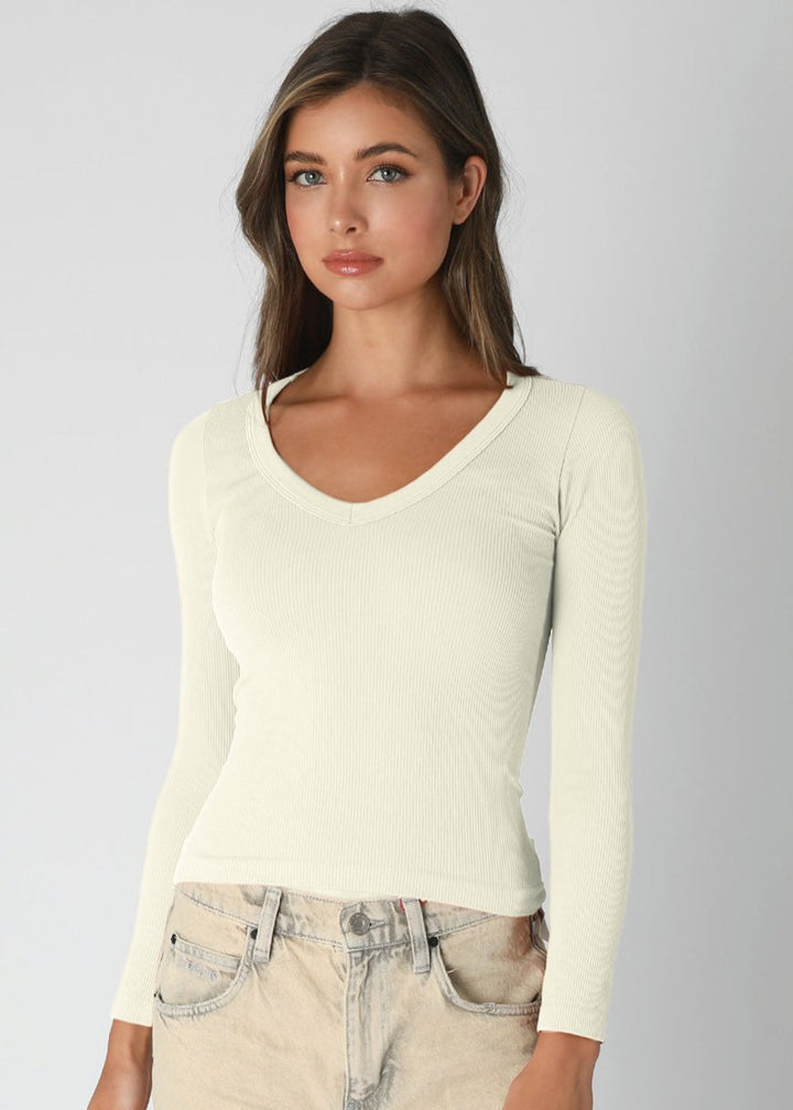 Kara Long Sleeve Top | Buttercream