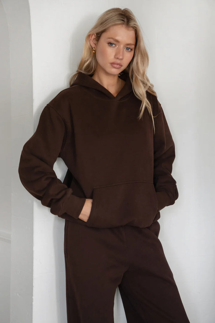 Lanie Pullover Hoodie | Dark Brown