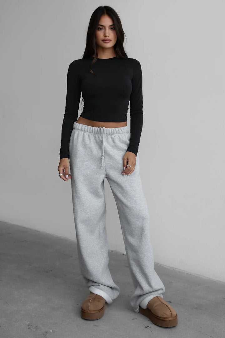 Lani Wide Leg Sweatpants | Heather Gray